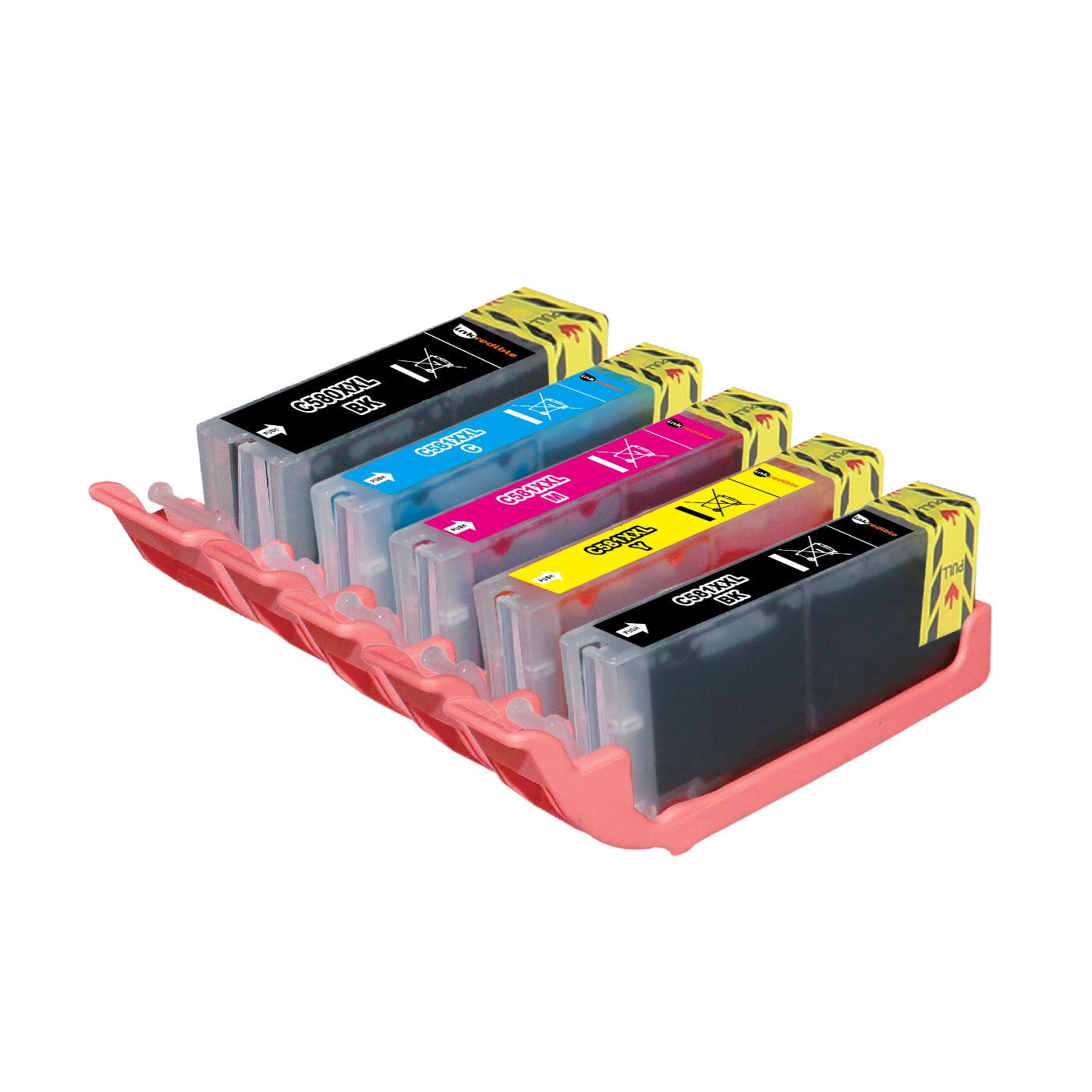 Jhaan 20 Cartucce Compatibili Canon PGI-580XXL / CLI-581XXL – 8 Nero, 4 Ciano, 4 Magenta, 4 Giallo, Per Pixma TS6350a/TR8550/TS9550